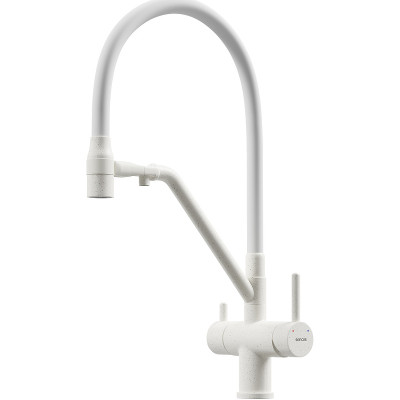 Смеситель для кухни Sancos Dora SC4003MW Белый матовый Белый латунь