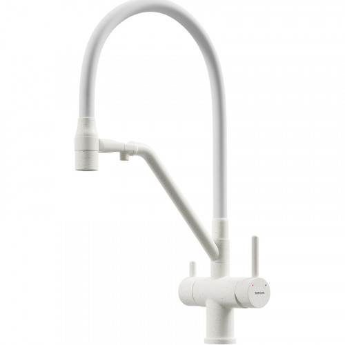 Смеситель для кухни Sancos Dora SC4003MW Белый матовый Белый латунь