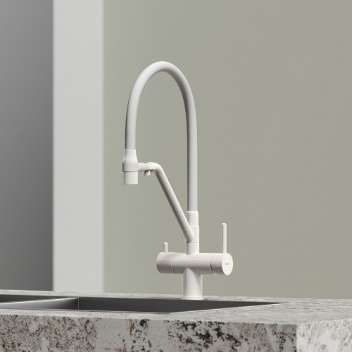 Смеситель для кухни Sancos Dora SC4003MW Белый матовый Белый латунь