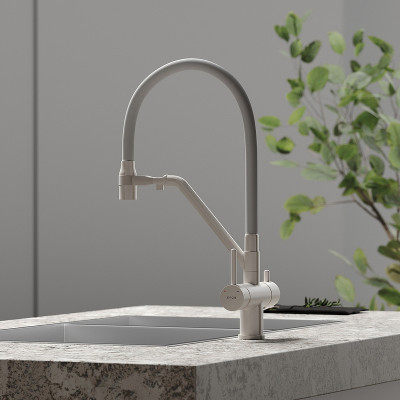 Смеситель для кухни Sancos Dora SC4003MW Белый матовый Белый латунь