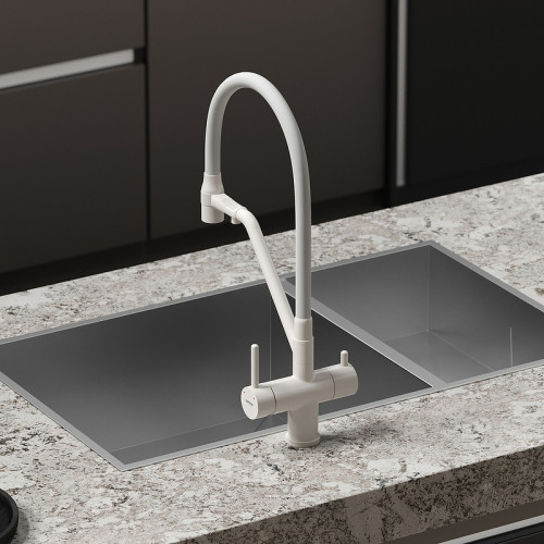 Смеситель для кухни Sancos Dora SC4003MW Белый матовый Белый латунь