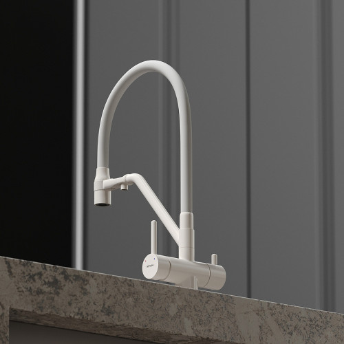 Смеситель для кухни Sancos Dora SC4003MW Белый матовый Белый латунь