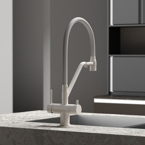 Смеситель для кухни Sancos Dora SC4003MW Белый матовый Белый латунь