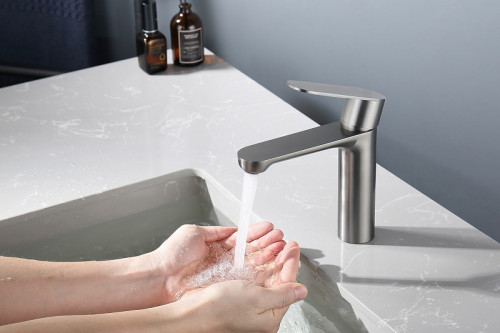 Смеситель для раковины Splenka S222.10.09 Графит матовый нержавеющая сталь