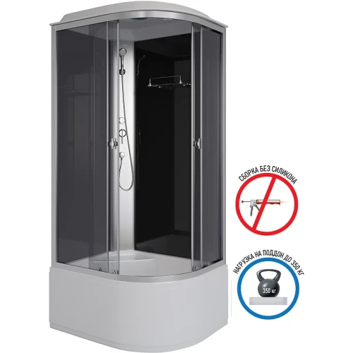 Душевая кабина Niagara Eco 90x80 L E90/80/40L/TN без гидромассажа