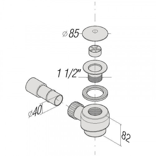 Сифон для душевого поддона Migliore Ricambi 20214 Золото