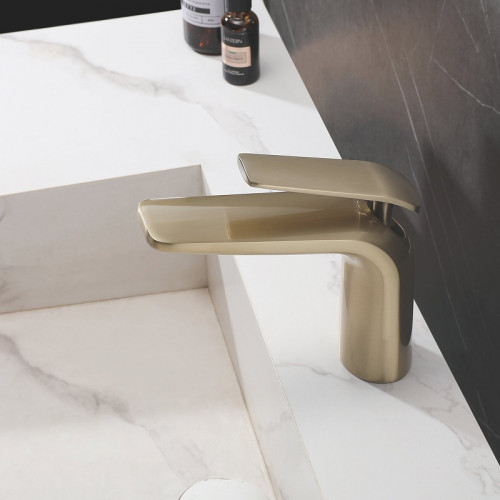 Смеситель для раковины Rose R39G R3901G Золото матовое латунь