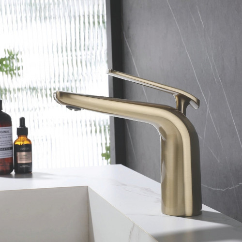 Смеситель для раковины Rose R39G R3901G Золото матовое латунь