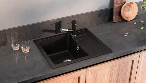 Кухонная мойка Ulgran Classic U-607-302 Песочная искусственный камень (литьевой мрамор) встраиваемый