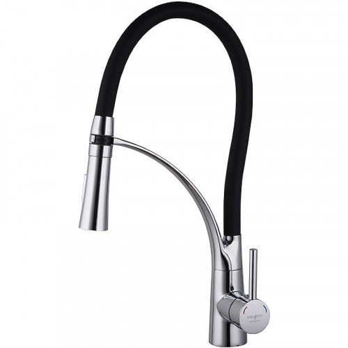 Смеситель для кухни Melodia della vita Perfetto MDV30206Black Хром Черный латунь