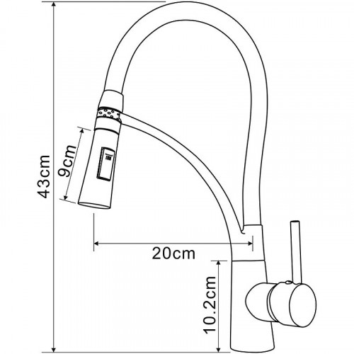 Смеситель для кухни Melodia della vita Perfetto MDV30206Black Хром Черный латунь