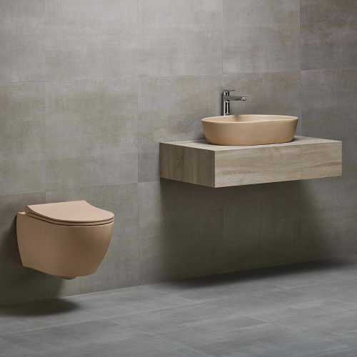 Раковина beWash Bogen 60 88611173 Латте фарфор накладная