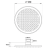 Верхний душ Melodia della vita MKP27011C Хром