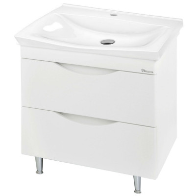 Тумба под раковину Bellezza Санриса 60 4630109660018 Белая МДФ / ЛДСП