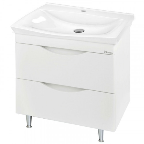 Тумба под раковину Bellezza Санриса 60 4630109660018 Белая МДФ / ЛДСП
