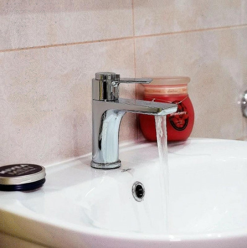 Смеситель для раковины Rossinka RS50-11 с термостатом Хром