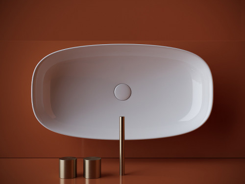 Раковина-чаша Ceramicanova Element 70 CN5040 Белая фарфор накладная