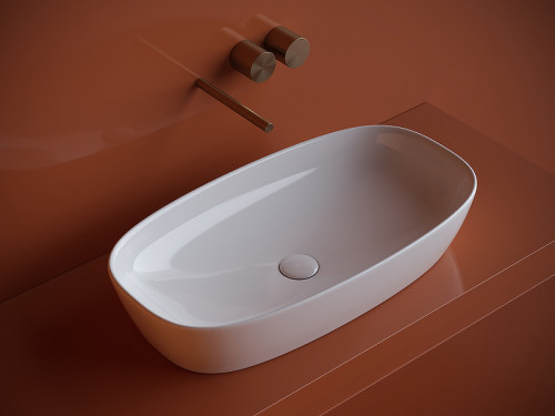 Раковина-чаша Ceramicanova Element 70 CN5040 Белая фарфор накладная