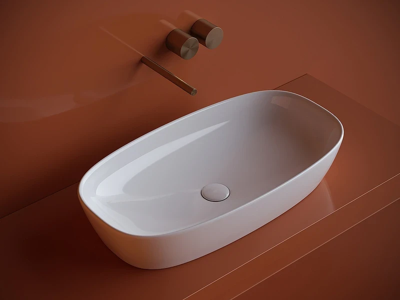 Раковина-чаша Ceramicanova Element 70 CN5040 Белая фарфор накладная