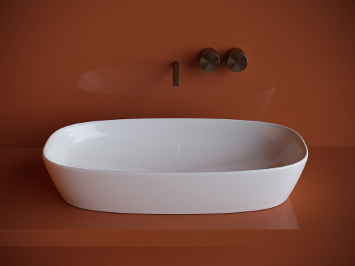 Раковина-чаша Ceramicanova Element 70 CN5040 Белая фарфор накладная