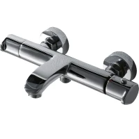Смеситель для ванны Bravat Waterfall F673114C-01A-RUS с термостатом Хром