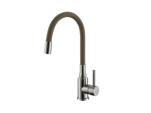 Смеситель для кухни Alveus Flexa 1147021 цвет Нержавеющая сталь Бежевый