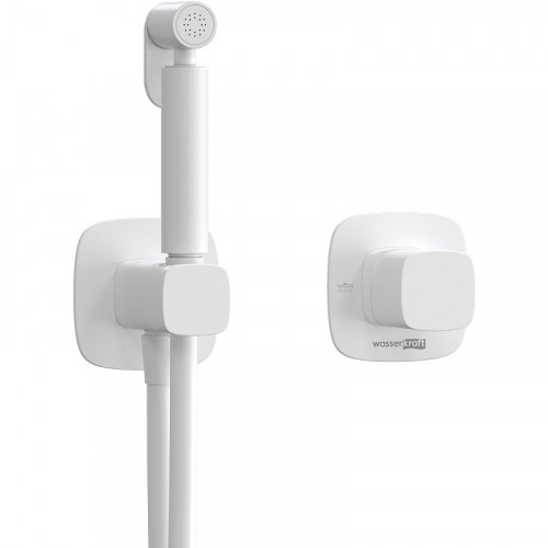 Гигиенический душ со смесителем WasserKRAFT Saale A9551.328.243.232 Белый матовый латунь встраиваемый