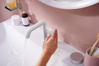 Смеситель для раковины Hansgrohe Tecturis S 73320700 Белый матовый латунь