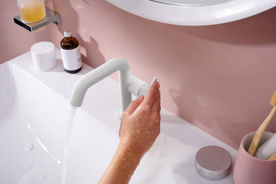 Смеситель для раковины Hansgrohe Tecturis S 73320700 Белый матовый латунь