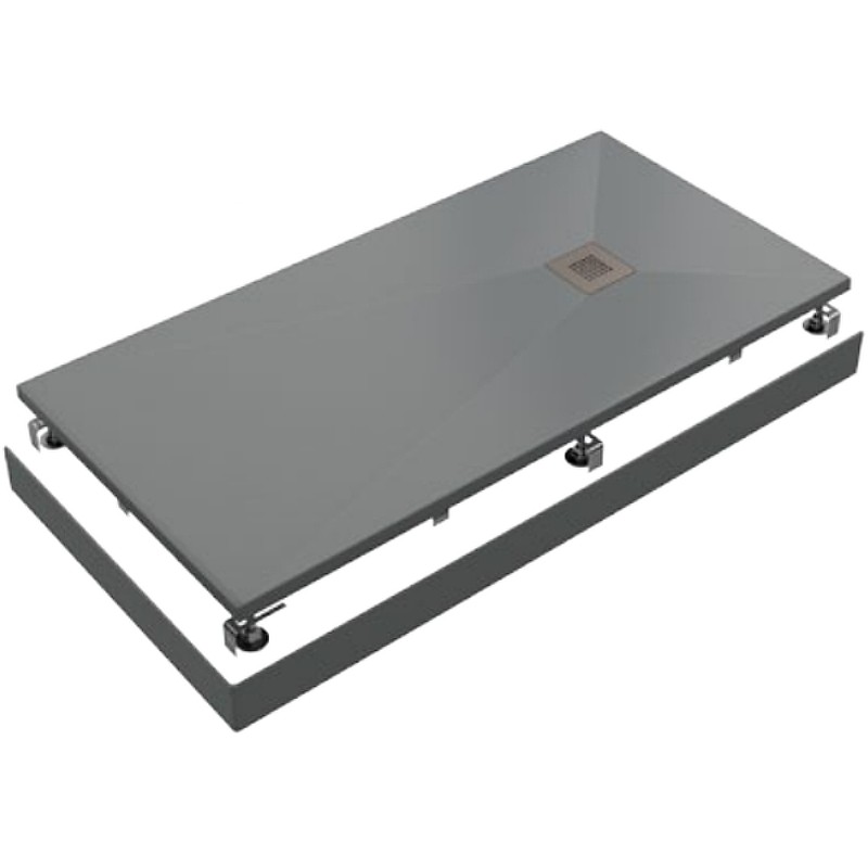 Душевой поддон из искусственного камня Creto Ares 160x90 1-0024 Серый