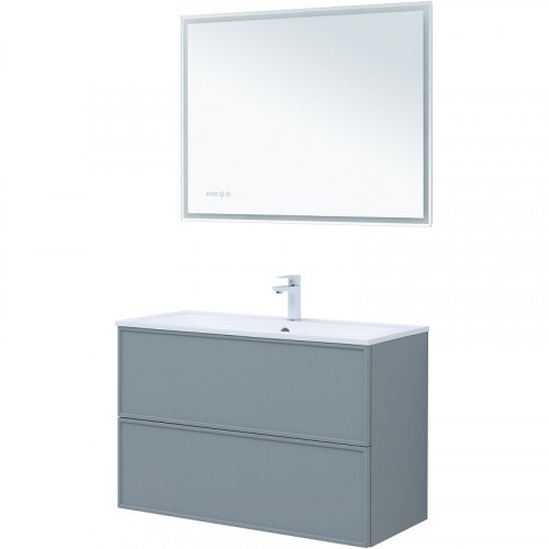 Тумба под раковину Aquanet Арт 100 313277 подвесная Мисти грин МДФ / ЛДСП