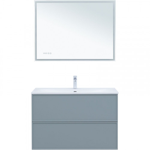 Тумба под раковину Aquanet Арт 100 313277 подвесная Мисти грин МДФ / ЛДСП