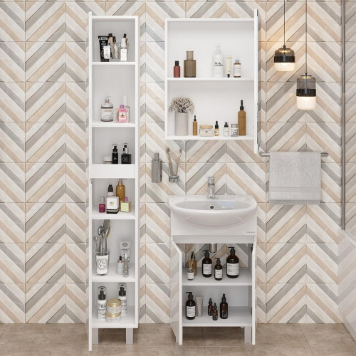 Шкаф пенал Onika Милтон 30 403077 цвет Белый