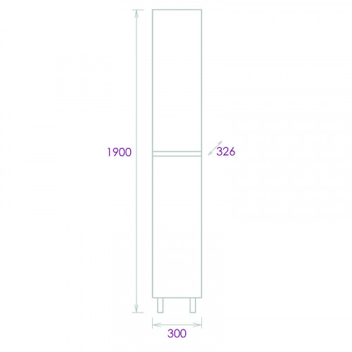 Шкаф пенал Onika Милтон 30 403077 цвет Белый