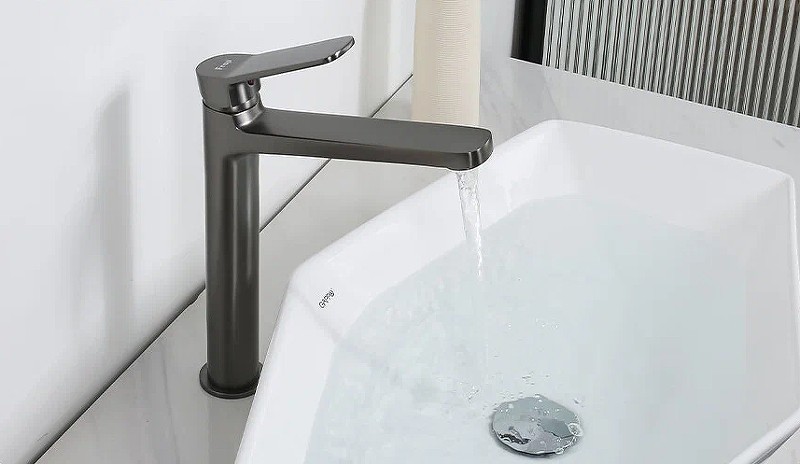 Смеситель для раковины Frap H62-9 F1062-29 Оружейная сталь латунь