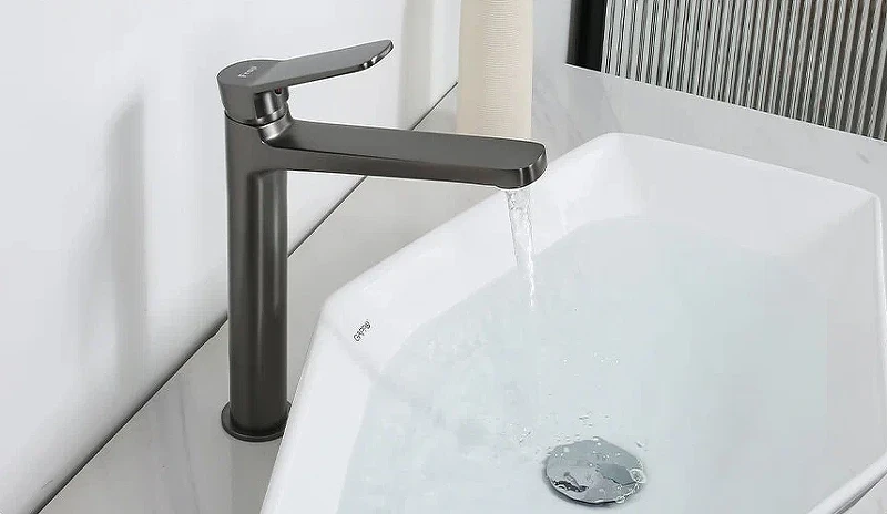 Смеситель для раковины Frap H62-9 F1062-29 Оружейная сталь латунь