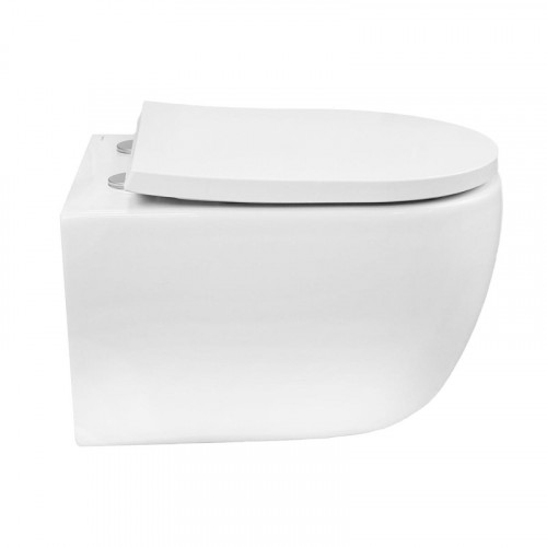 Унитаз Azario Rime AZ-1683WHD подвесной цвет Белый с сиденьем Микролифт