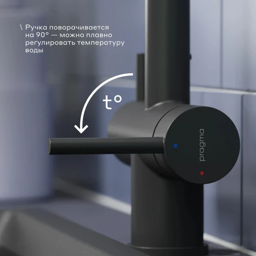 Смеситель для кухни Pragma Esdel 903113.ESD7.B2LF.014-2 цвет Черный матовый