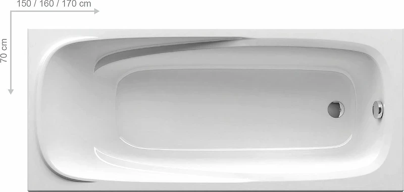 Акриловая ванна Ravak Vanda II 170x70 CP21000000 без гидромассажа