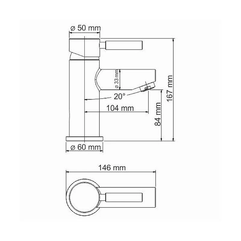 Смеситель для раковины WasserKRAFT Main Thermo 4103T с термостатом Хром латунь