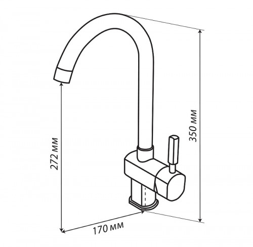 Смеситель для кухни Aquaton Лиам 1AX003FCXX280
