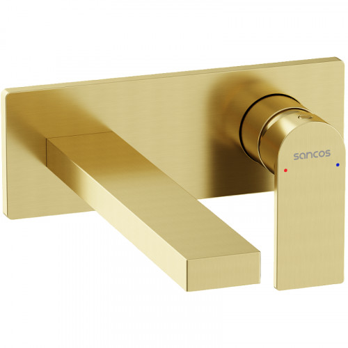 Смеситель для раковины Sancos Studio SC9017BG Золото брашированное