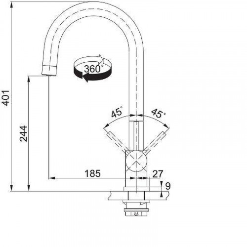 Смеситель для кухни Franke EOS Clear Water 120.0179.979 цвет Сталь