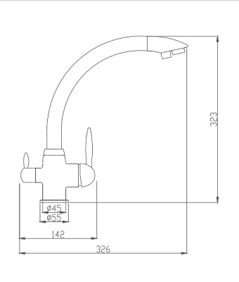 Смеситель для кухни Haiba HB76845 Хром