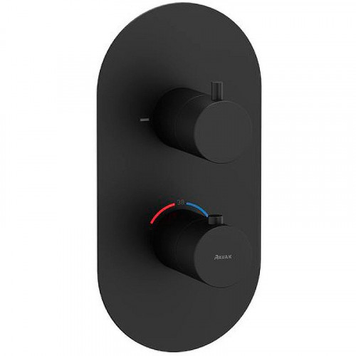 Смеситель для душа Ravak Espirit ES 063.20BLM.O2 X070286 с термостатом Черный матовый