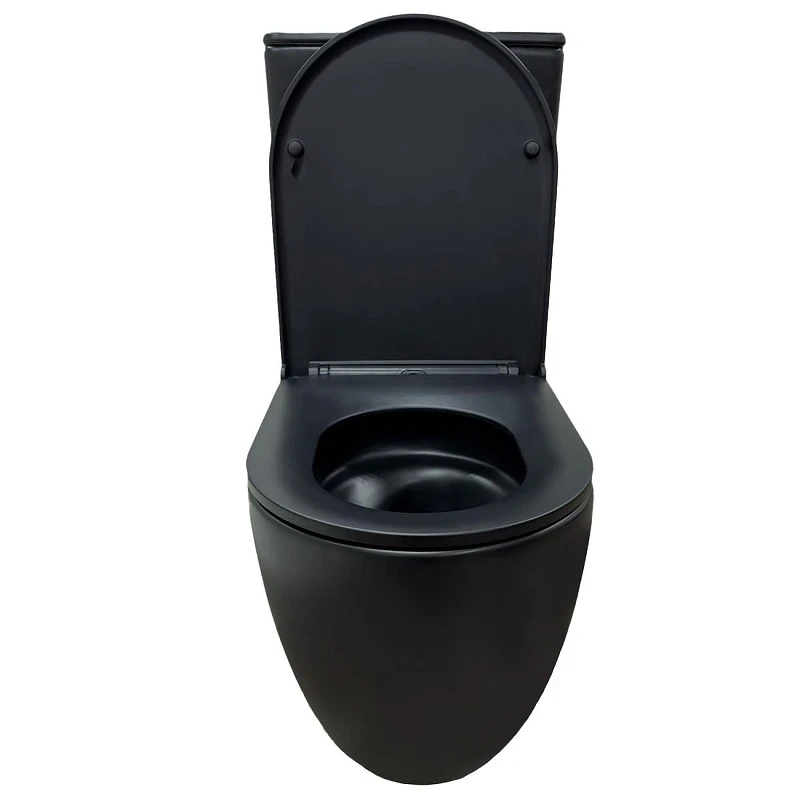 Унитаз компакт Azario Cobalt-Black AZ-6089A-MB цвет Черный матовый с бачком и сиденьем Микролифт