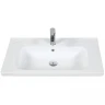 Раковина Creavit Ideal 70 ID070-00CB00E-0000 Белая фарфор подвесная, полувстраиваемая