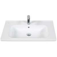Раковина Creavit Ideal 70 ID070-00CB00E-0000 Белая фарфор подвесная, полувстраиваемая