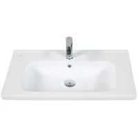 Раковина Creavit Ideal 70 ID070-00CB00E-0000 Белая фарфор подвесная, полувстраиваемая