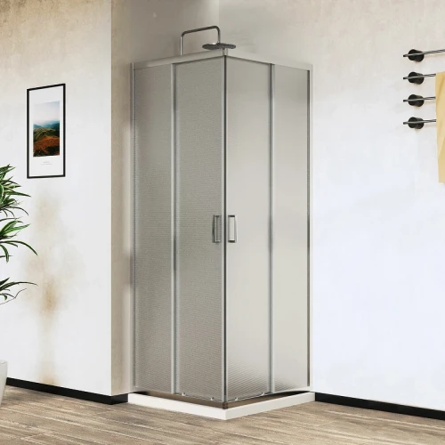 Душевой уголок Vincea City 90х90 VSS-5CT900MT профиль Хром стекло текстурное